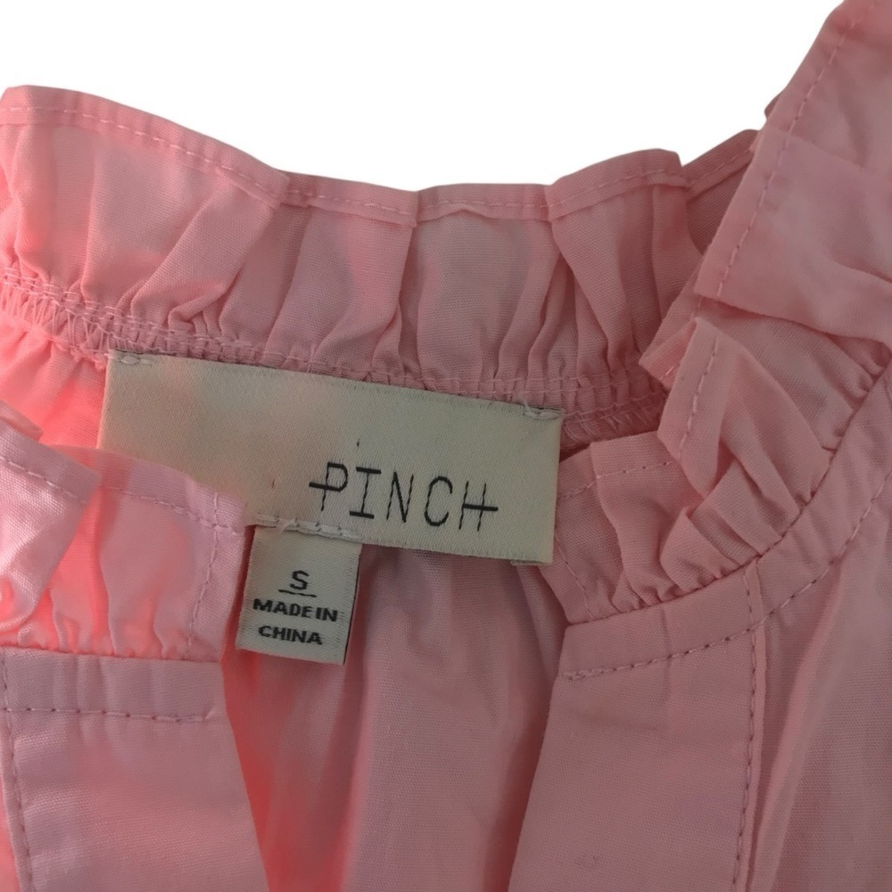 Pinch Pink Ruffle Tiered Dress Size Small Flutter Sleeves - Picture 3 of 4